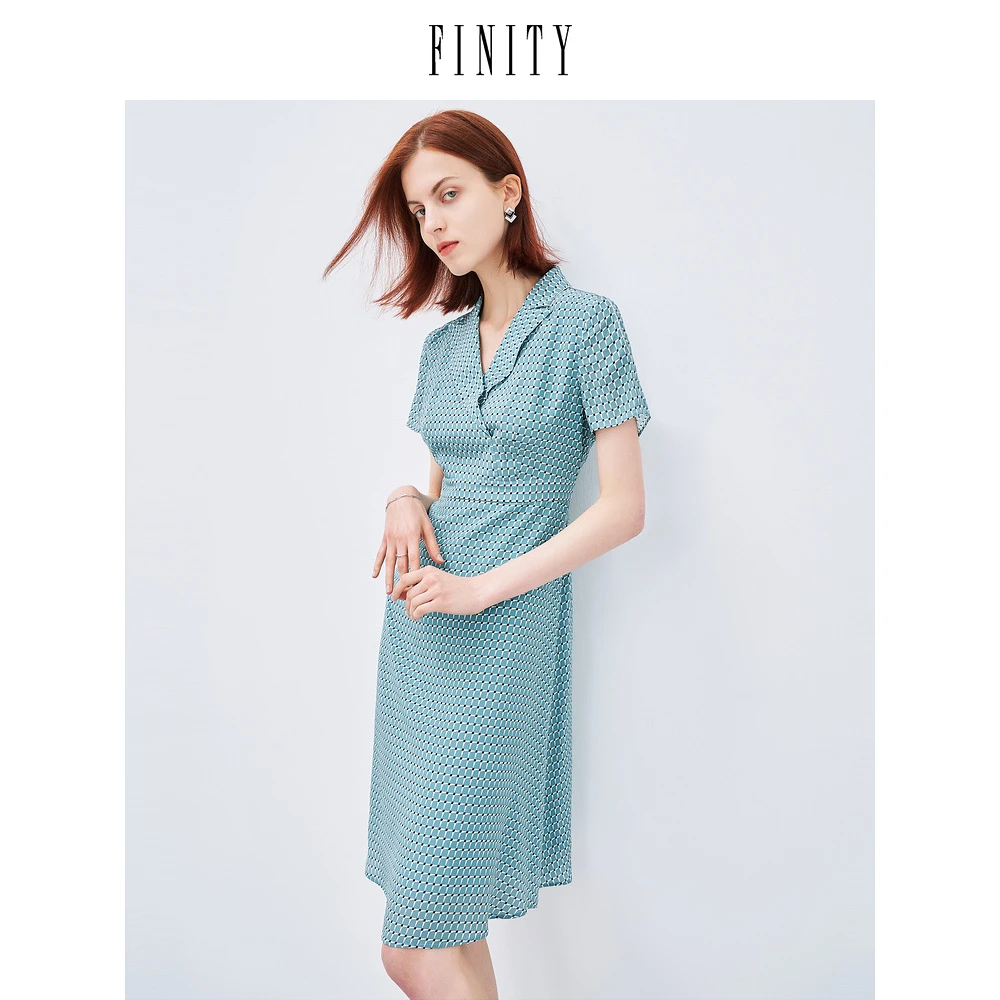 【粉丝专享】FINITY 新款16姆米双绉桑蚕丝气质连衣裙 F21V4D06L3