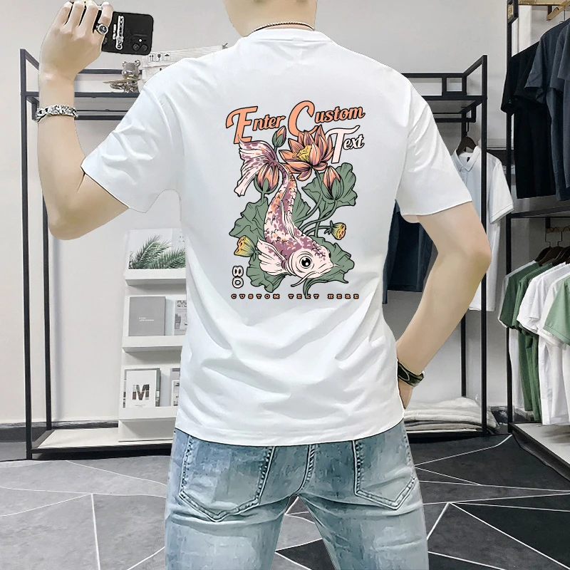 短袖t恤男士2025夏季新款潮牌潮流修身男生印花ins百搭上衣T恤