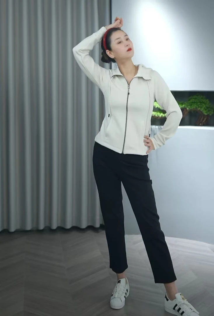 【裤长90-95】黑色四面弹烟管裤中高腰98132-2