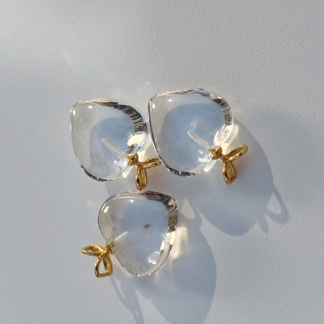 【书记甄选】天然白水晶爱心吊坠 多样性发一件 7274XC