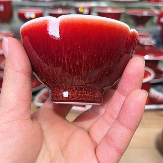 景德镇红马坊鸡心杯