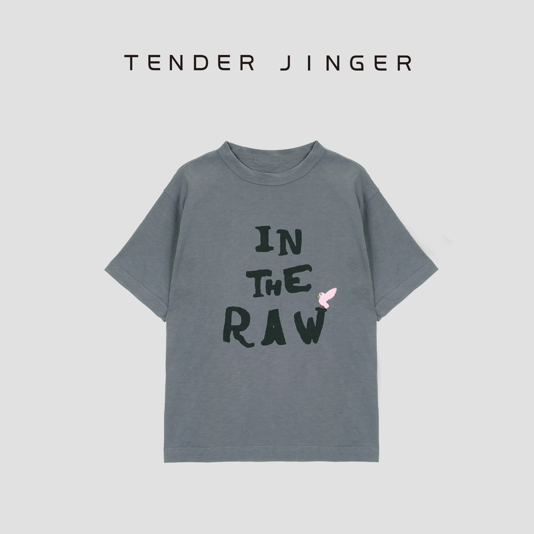Tender Jinger【活动】圆领纯色印花字母短袖T52FCC30405