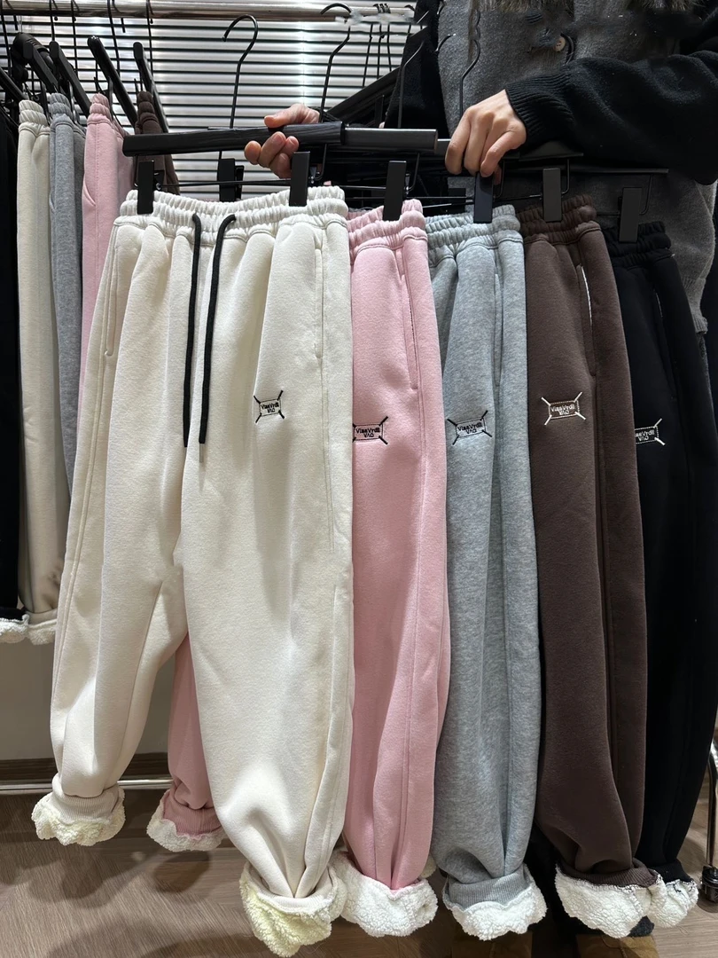 现货【卫裤】加绒加厚束脚裤5838女宝秋冬裤子萝卜裤