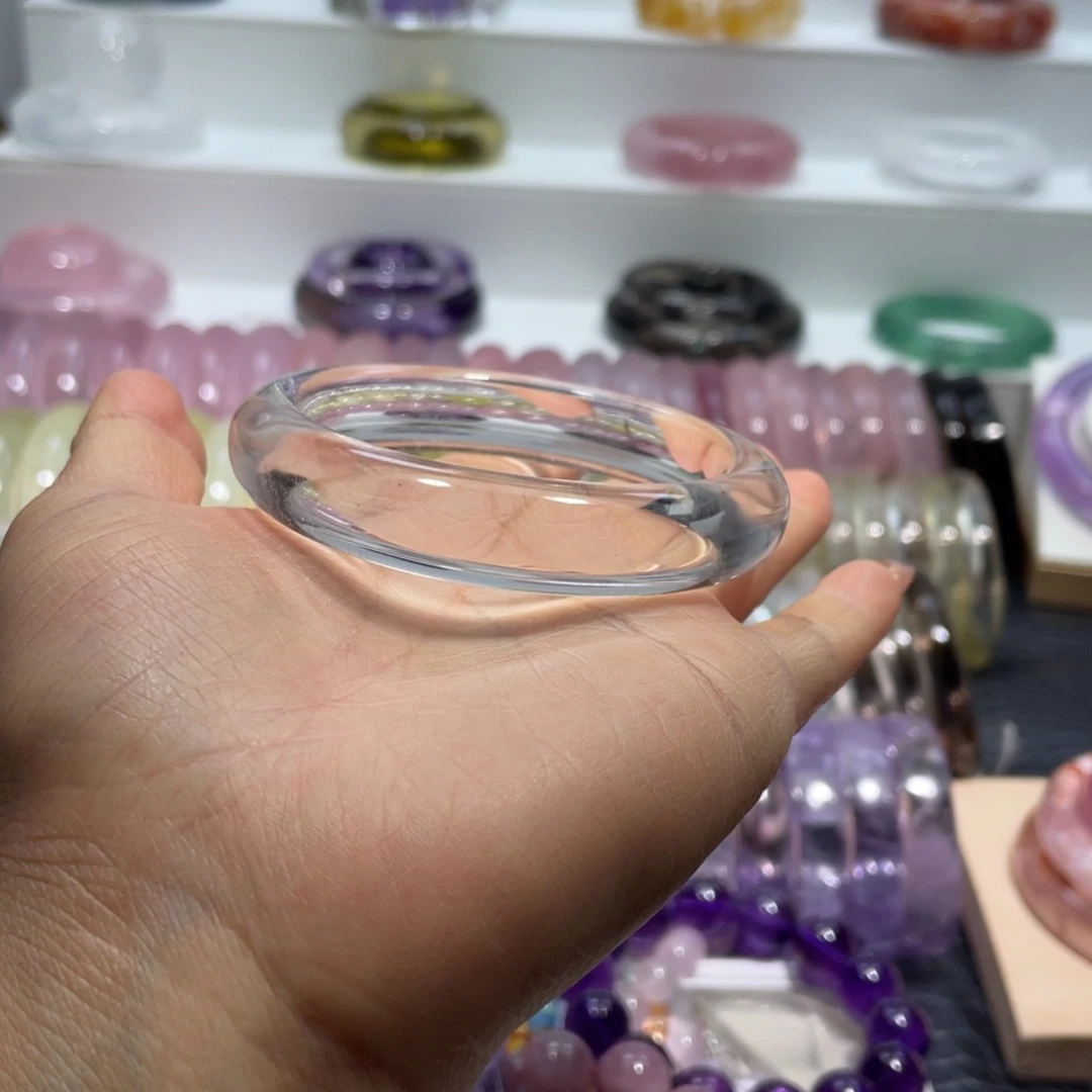 水晶手镯56圈口24号未镶嵌