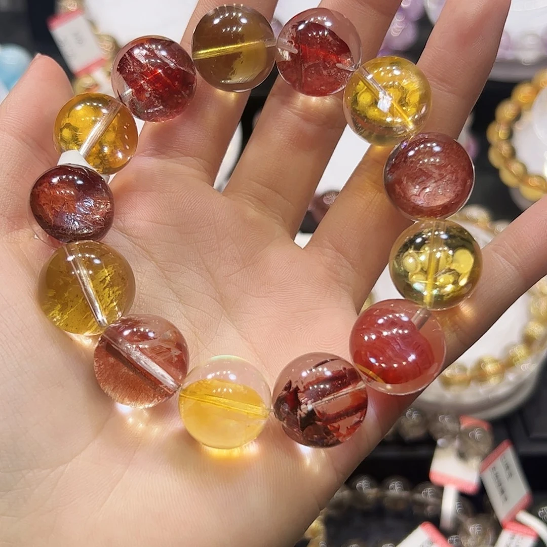 水晶未镶嵌手链锦鲤胶花17+