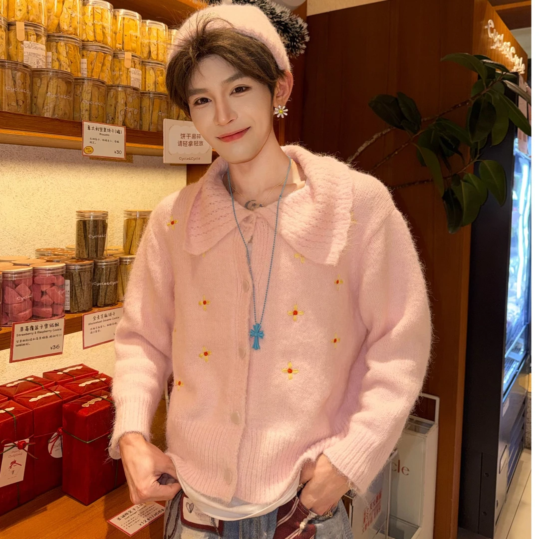 多巴胺小花羊毛开衫