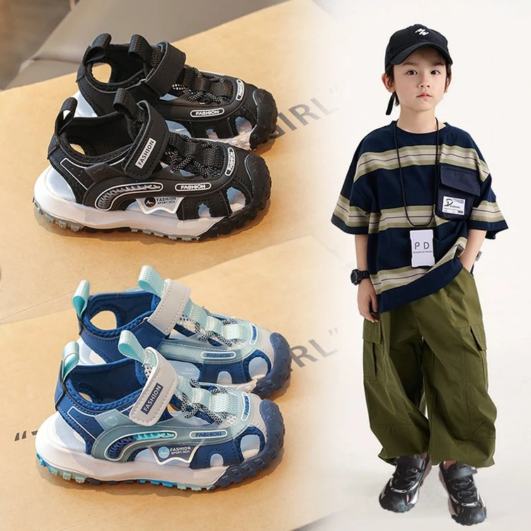 凉鞋男童夏款2025新款软底运动沙滩鞋儿童鞋子凉拖男孩包头大童潮