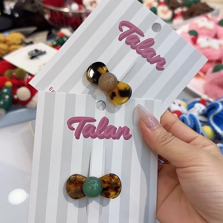 非金属布艺醋酸蝴蝶结鸭嘴夹