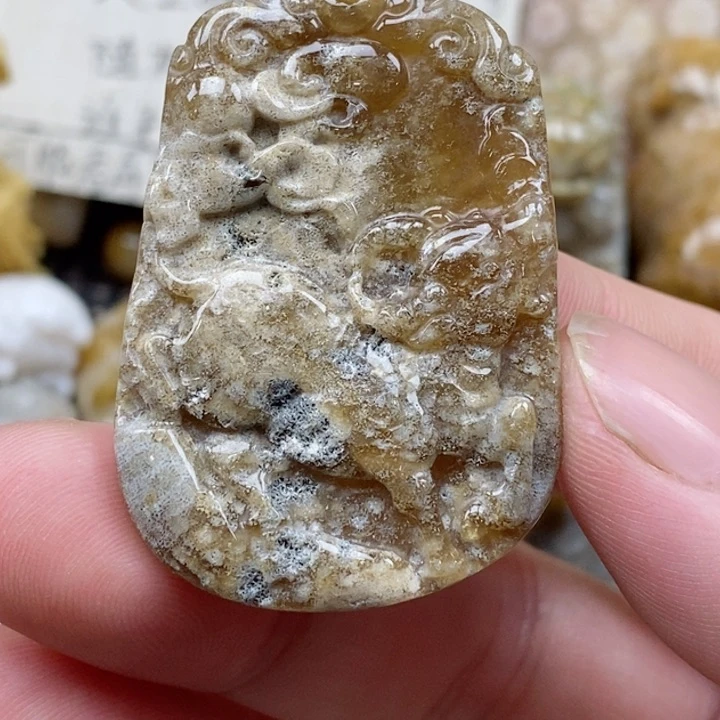 颈饰未镶嵌硅化珊瑚（珊瑚玉）有瑕