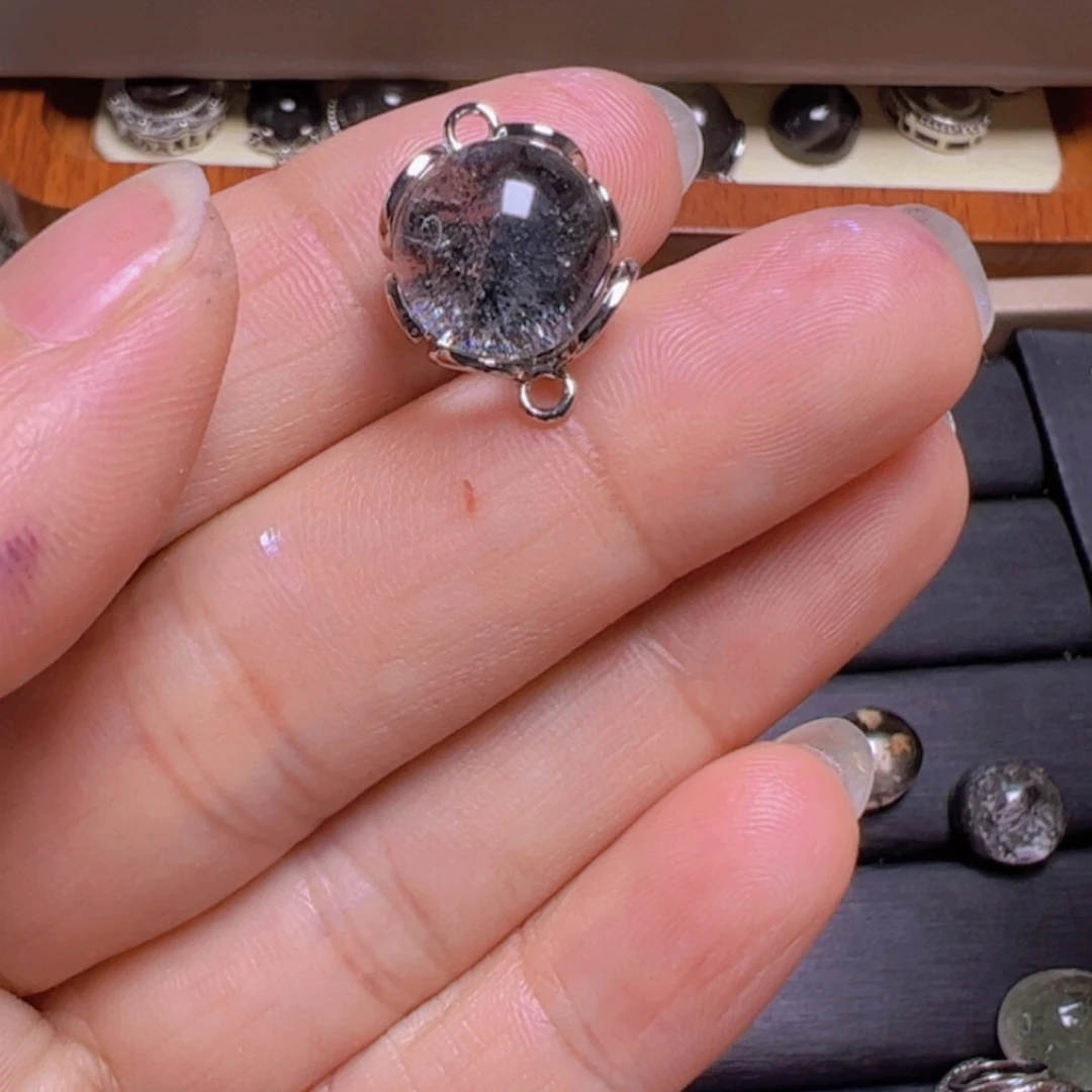 水晶手链银S800镀金镶嵌瑞