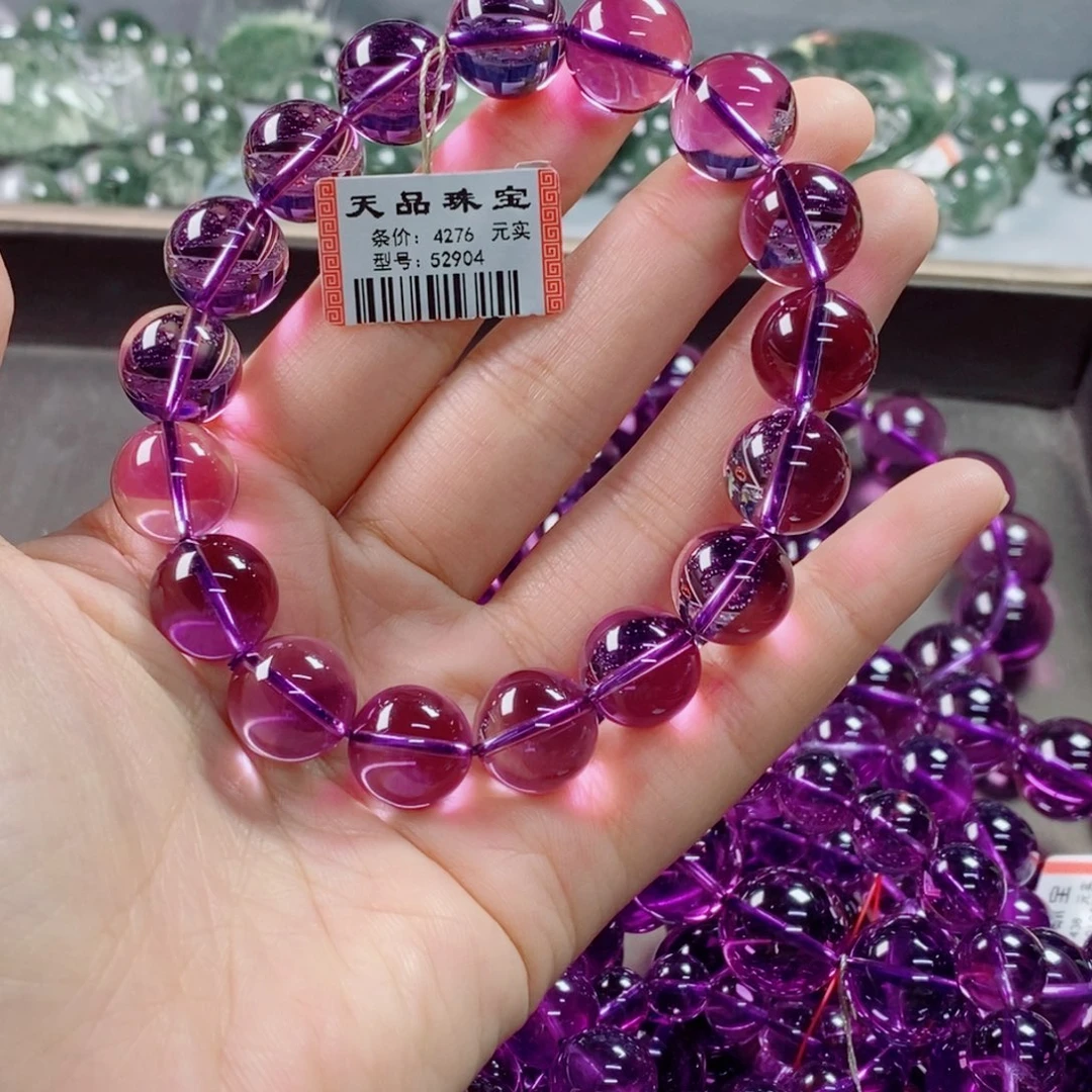 未镶嵌手链水晶紫水晶52904