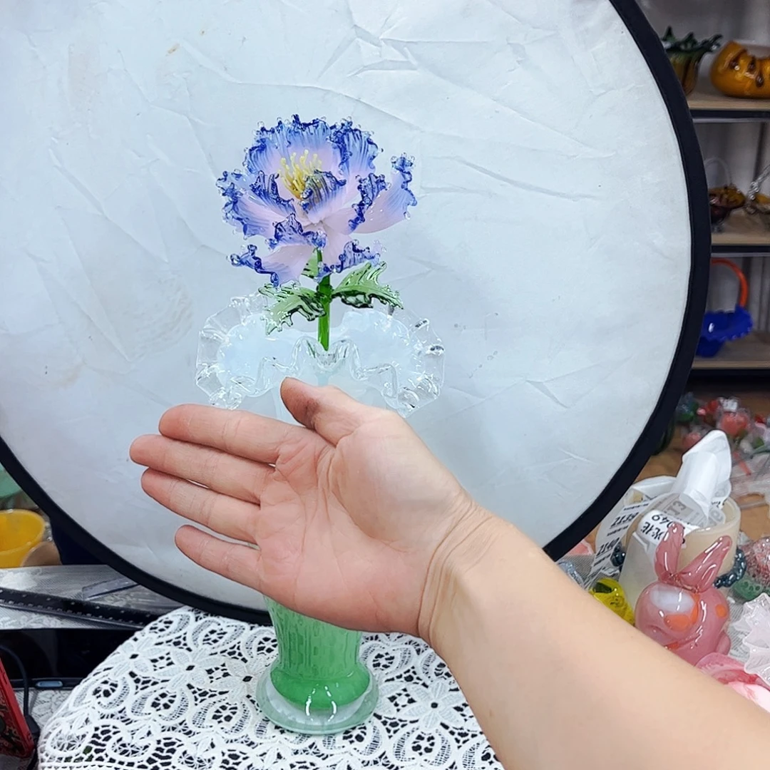 牡丹1朵 家悦琉璃工艺品