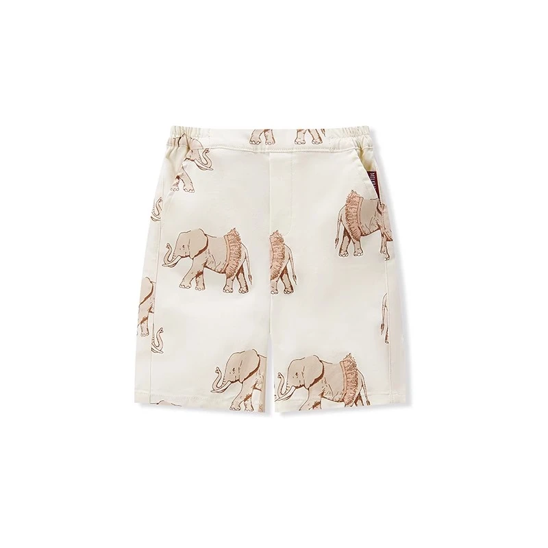 Milkbarn春夏儿童休闲外穿短裤中小童宽松五分裤男童女童裤子