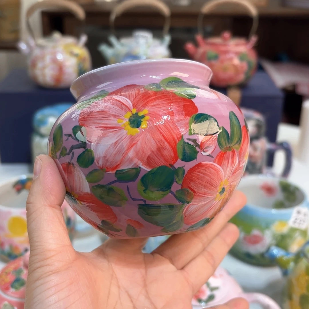 景德镇手绘高温釉下彩陶瓷茶具