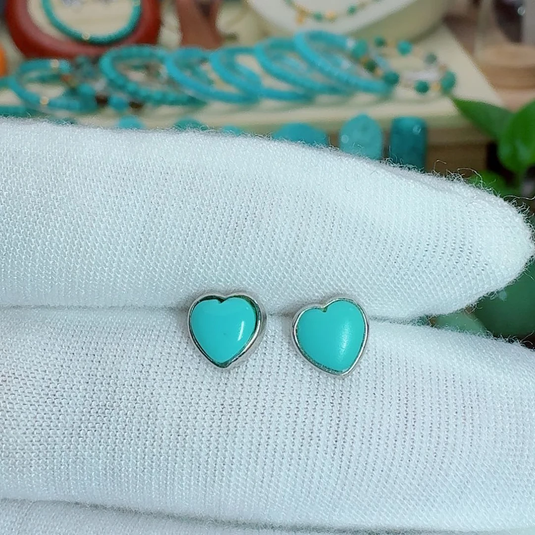 绿松石银S925镶嵌珠宝奇石