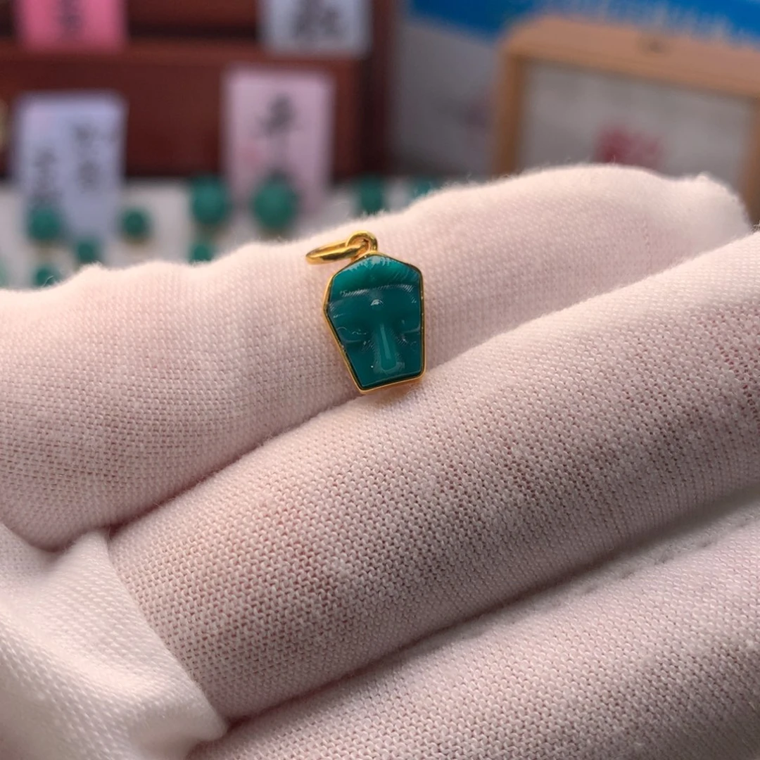 绿松石18K金镶嵌配饰