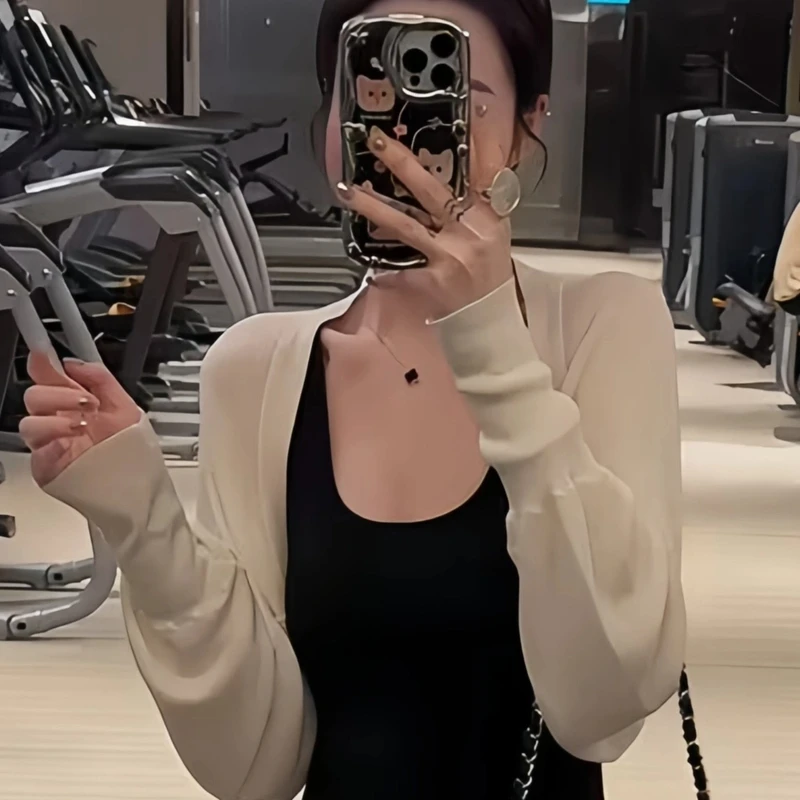 夏季洋气防晒开衫毛衣冰丝针织衫女外套高级感时尚薄款小外搭上衣