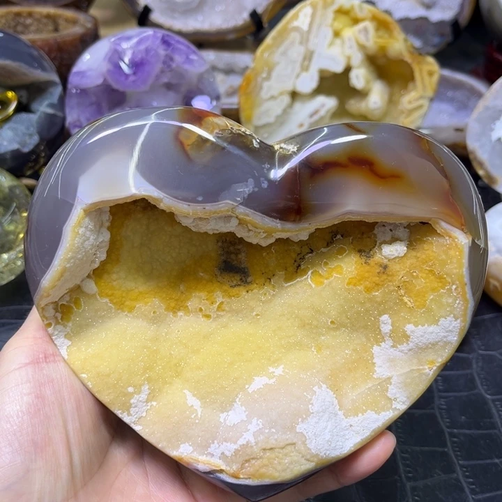 未镶嵌发饰水晶黄软大爱心