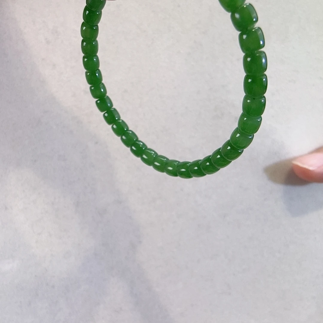 手链未镶嵌和田玉（碧玉）直切