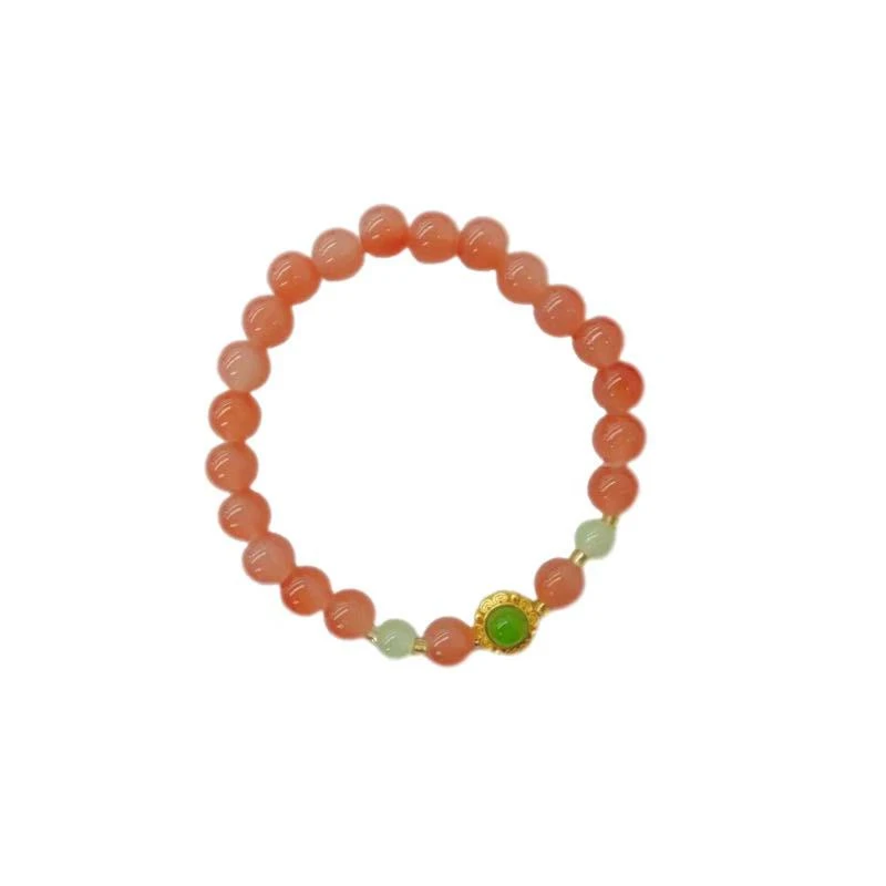 樱花粉玛瑙手串H05-99赠礼盒（多样性发其一）