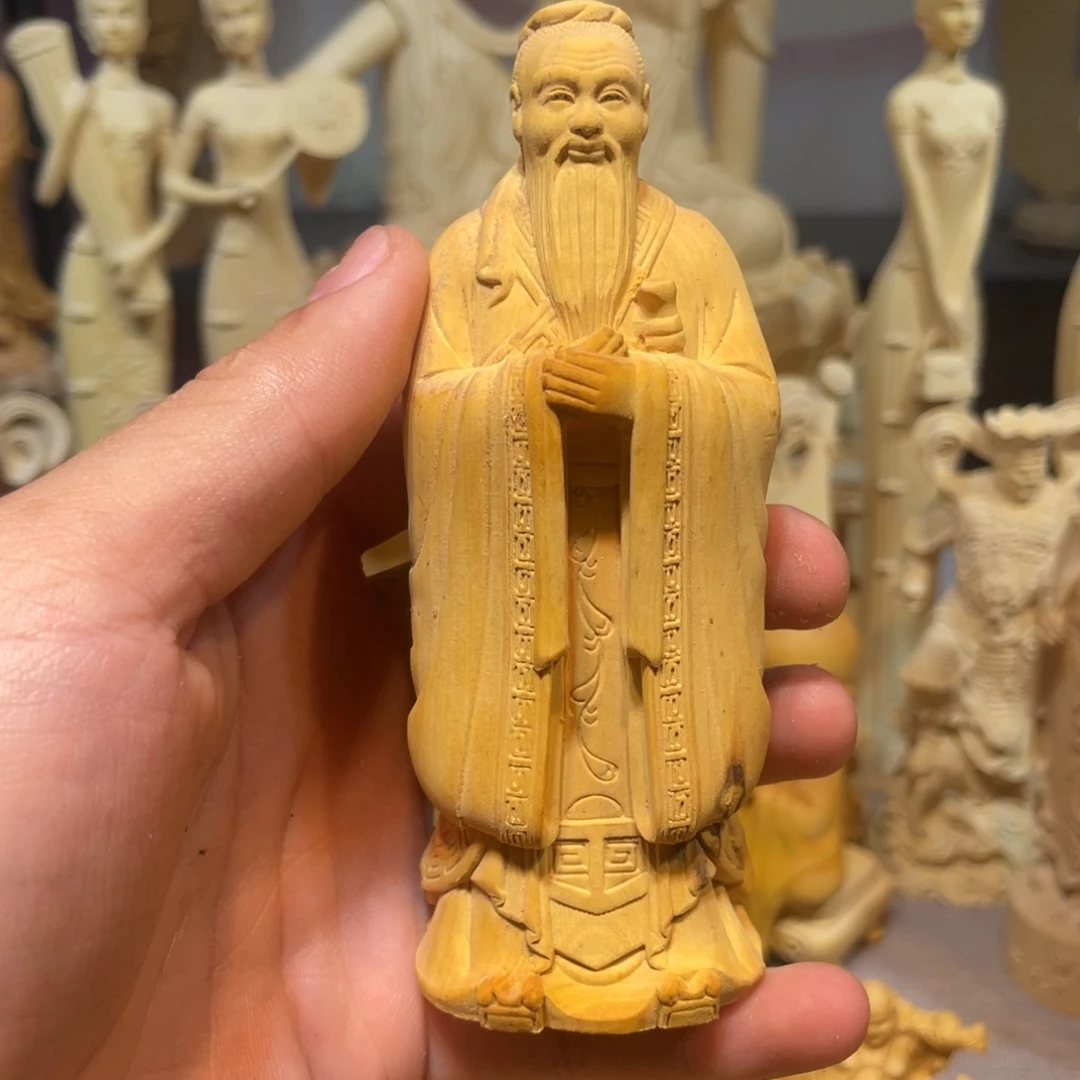 黄杨木小瑕疵孔子