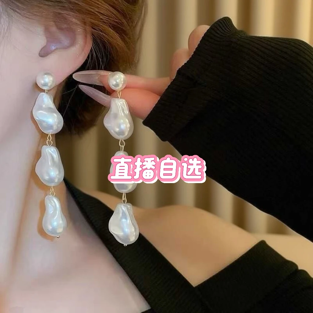 铜合金合金锆石耳饰 925铜合金耳饰日韩风中古小众直播选款链接