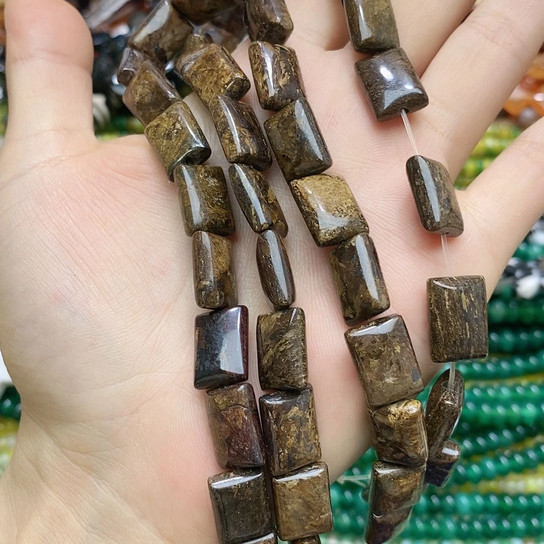 玛瑙/玉髓未镶嵌珠宝半成品古铜灰10乘14一条