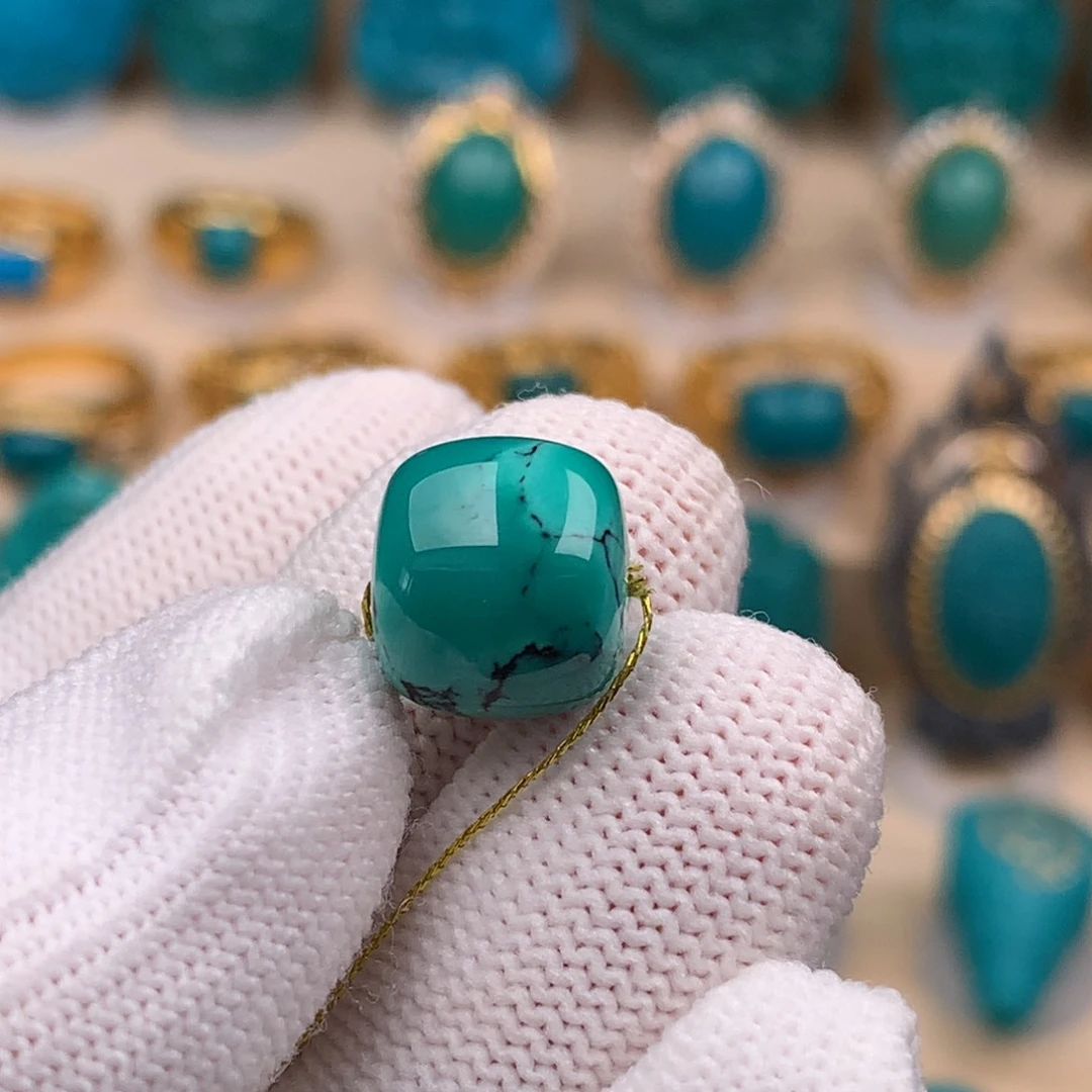 未镶嵌绿松石珠宝奇石11.5mm