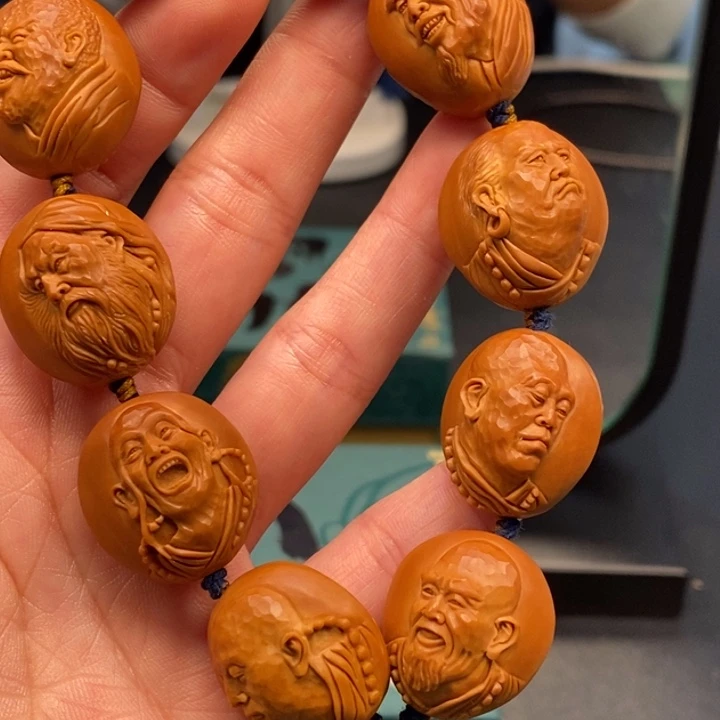 手串/手链橄榄核浮雕写实罗汉
