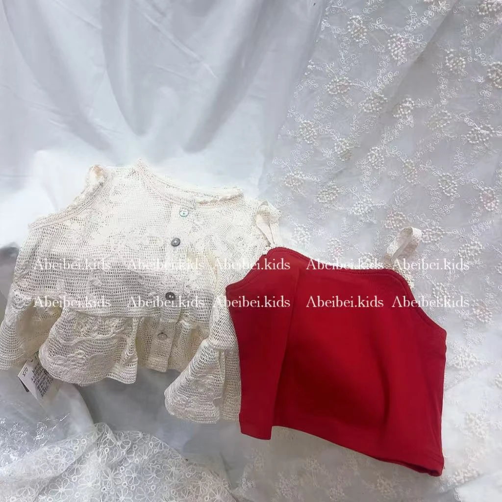 B7【粒粒屋265蕾丝娃娃两件上衣】童装