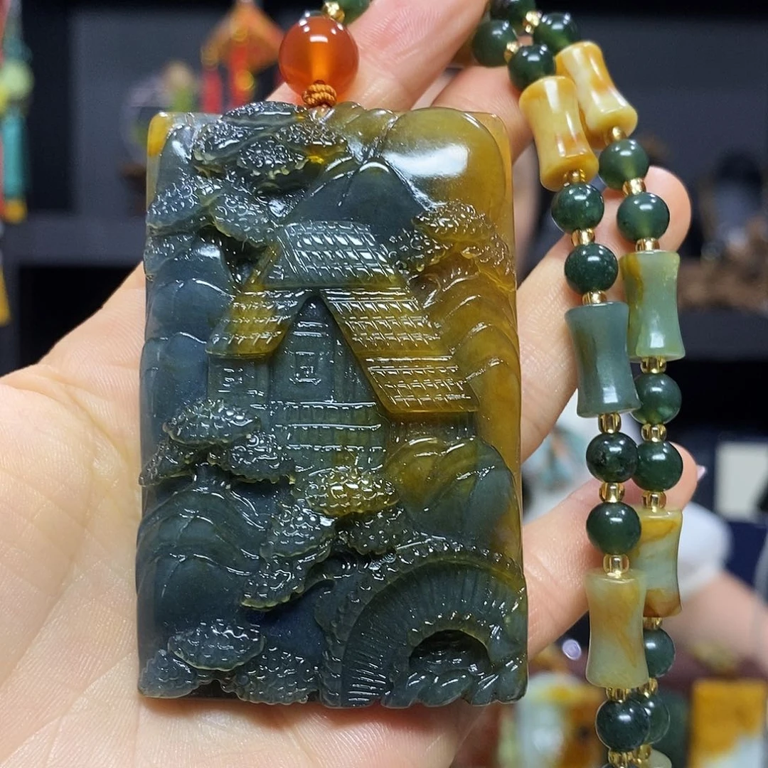 岫玉未镶嵌挂件挂件