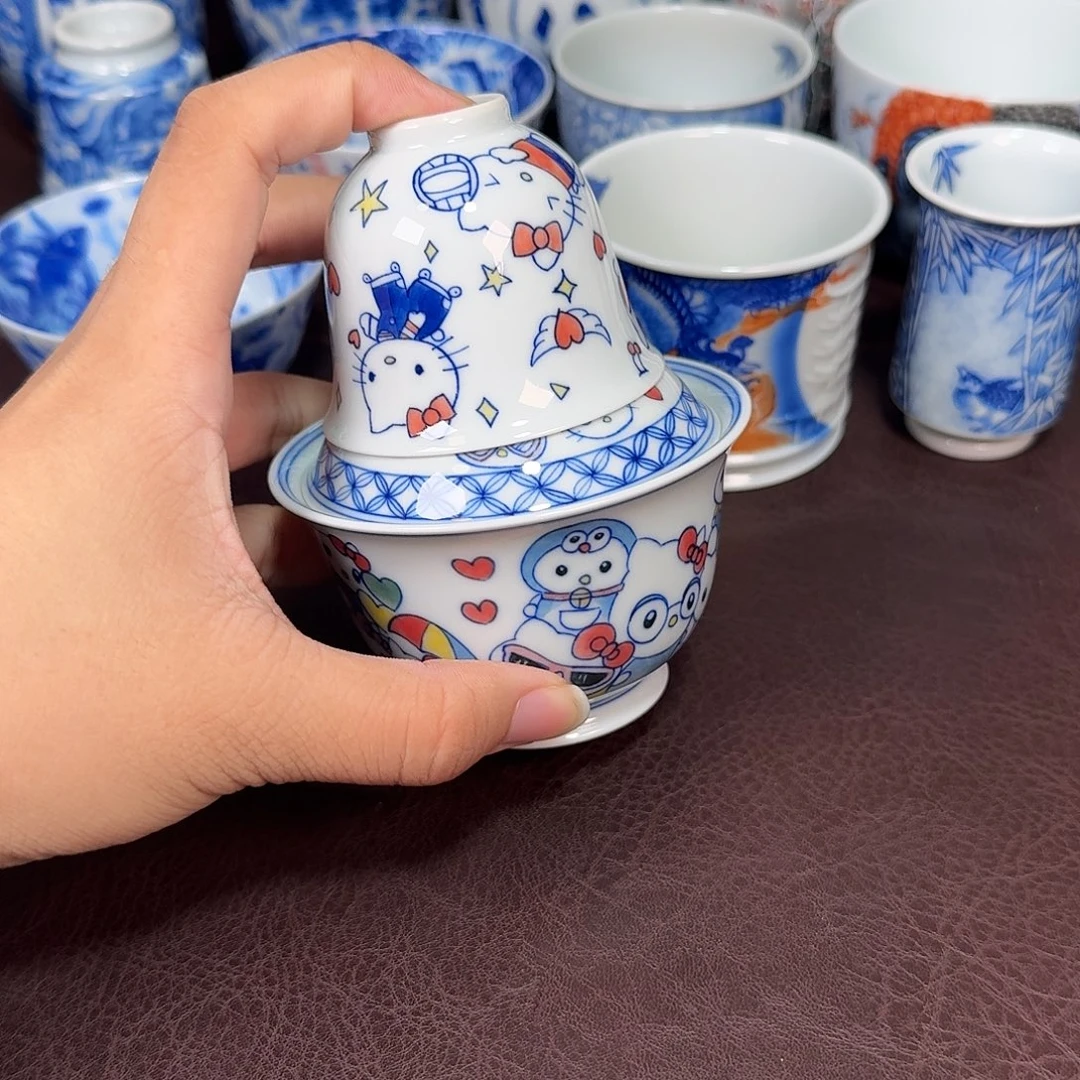 雯***现代景德镇陶瓷盖碗