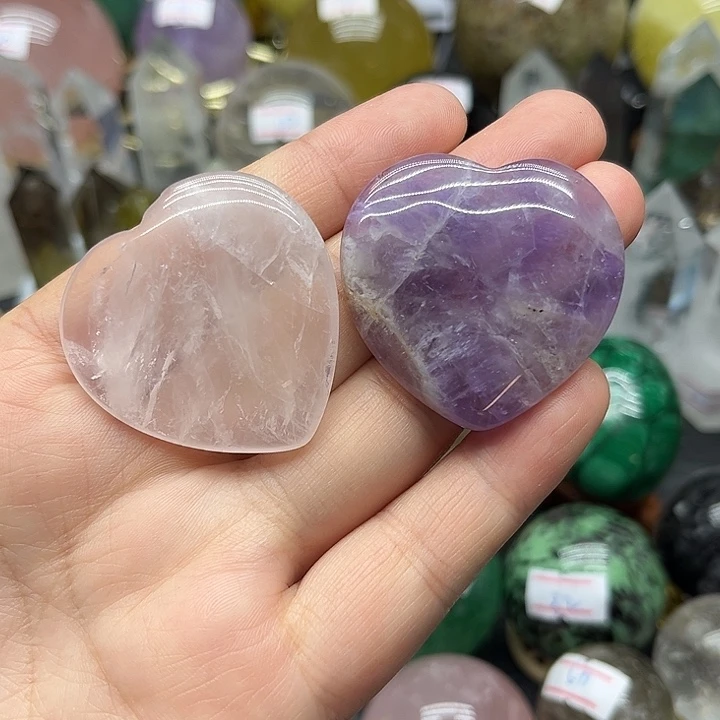 未镶嵌水晶珠宝半成品43克水晶爱心