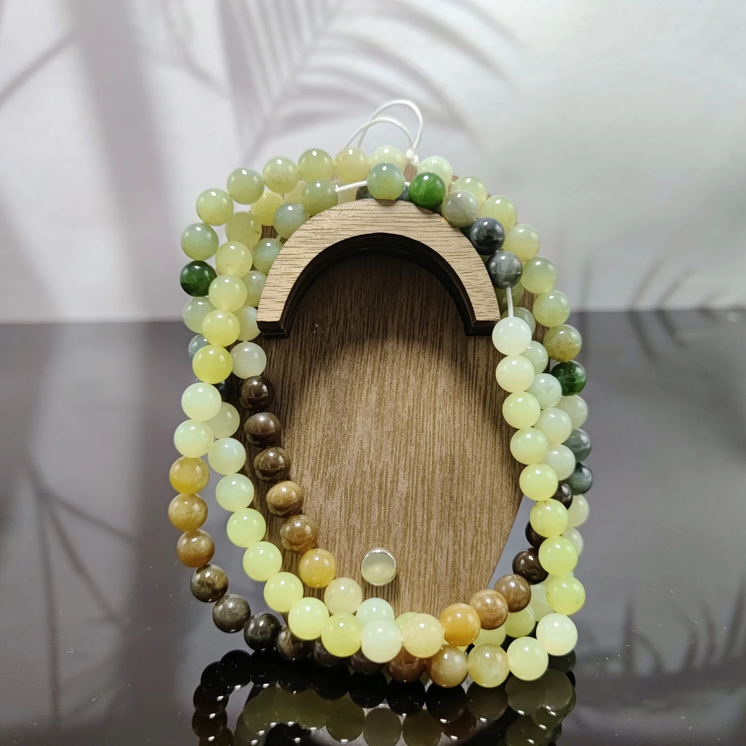 T和田玉多宝圆珠吊坠链（卡8）2521