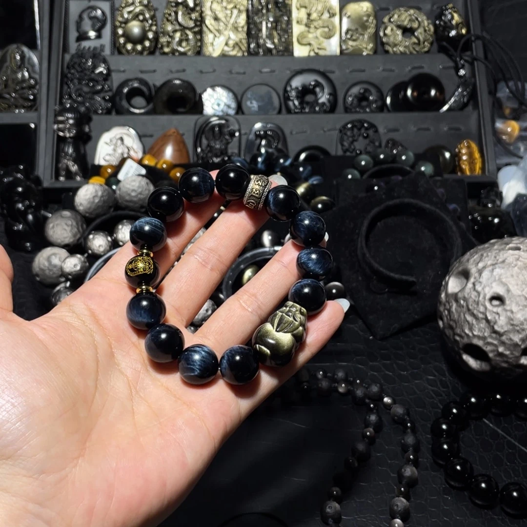 ৡ***এ未镶嵌木变石（虎睛石）珠宝奇石