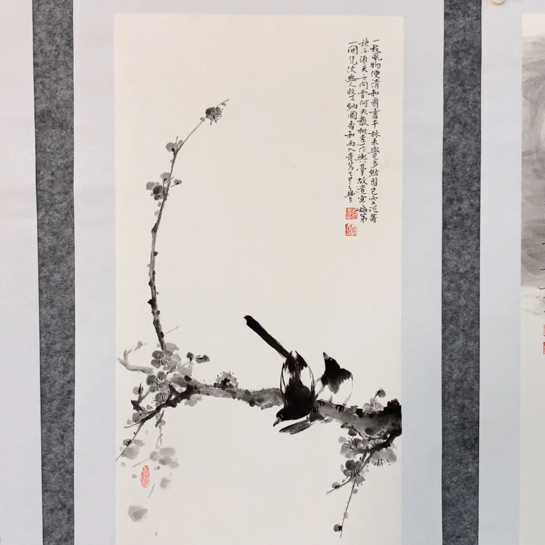 国画花鸟作品写意
