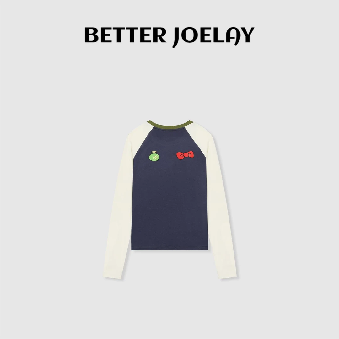 BETTER JOELAY-薄绒【新奇凯蒂】百搭潮流简约风插肩长袖KH1322