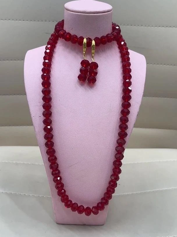 非金属玻璃项链 非金属仿水晶hirustal三件套可选颜色