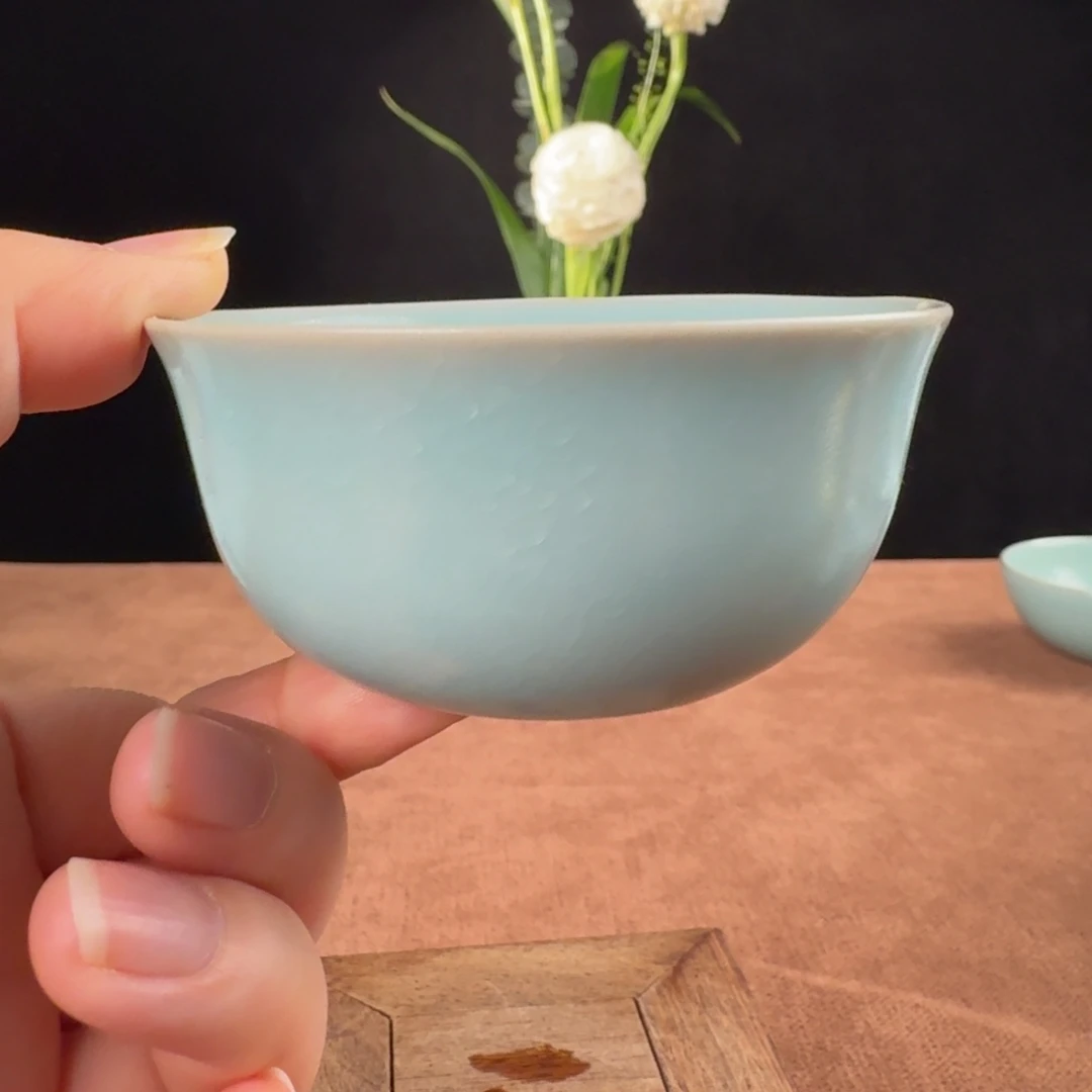 瓷杯子冰花鱼鳞鸡缸原矿原釉