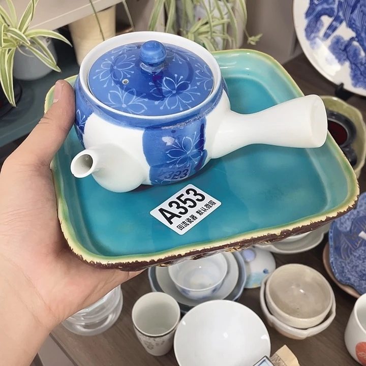 圆形用****2 回流瓷器 黓认微瑕a353