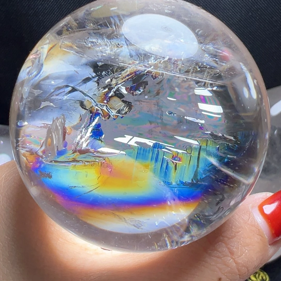 水晶水晶摆件未镶嵌钟*