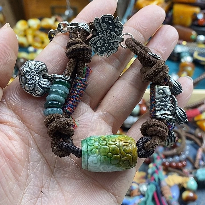 翡翠未镶嵌手链手链