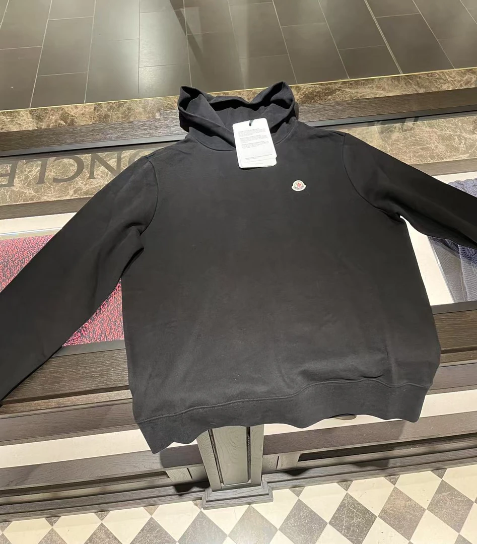 全新未使用 MONCLER 盟可睐蒙口/GG/男士felpa黑色卫衣