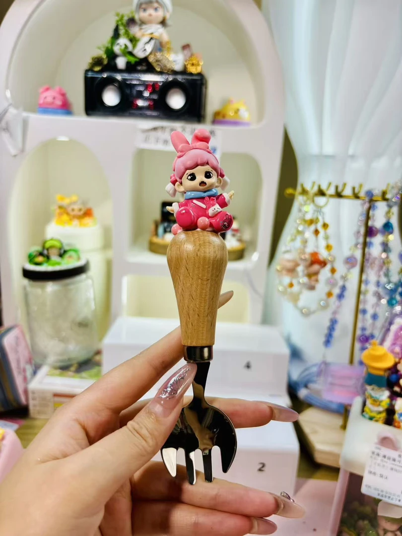 「泡面勺」潮玩DIY奶油摆件泡面勺子纯手工