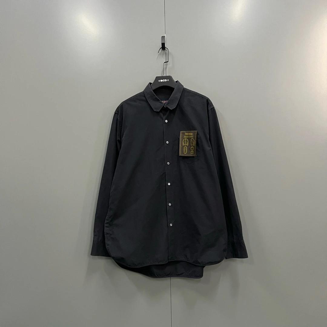 （jp）116 Louis Vuitton lv 黑色标签长袖衬衫 XXL码/95新