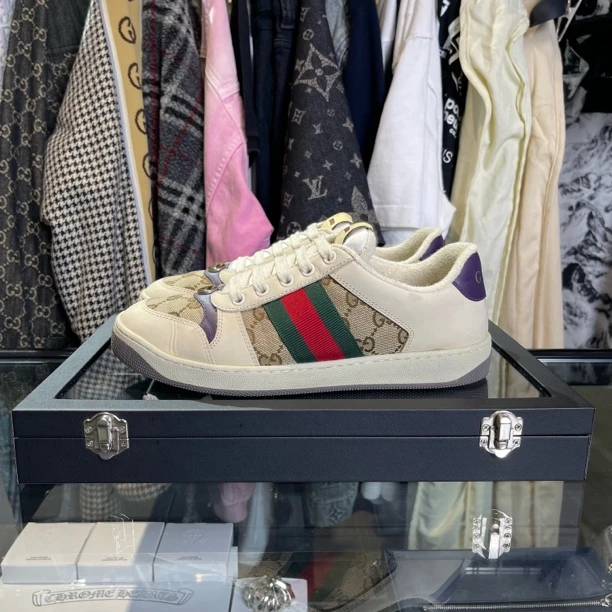 99新 GUCCI/古驰 脏脏鞋乌木色/37码/无盒/已鉴定洗护