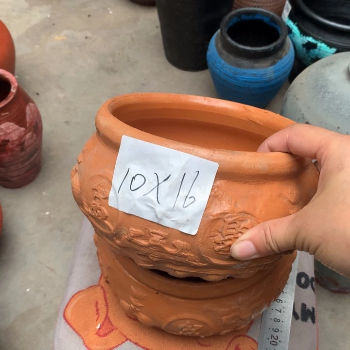 【闪购商品】微瑕土陶有孔高10口16