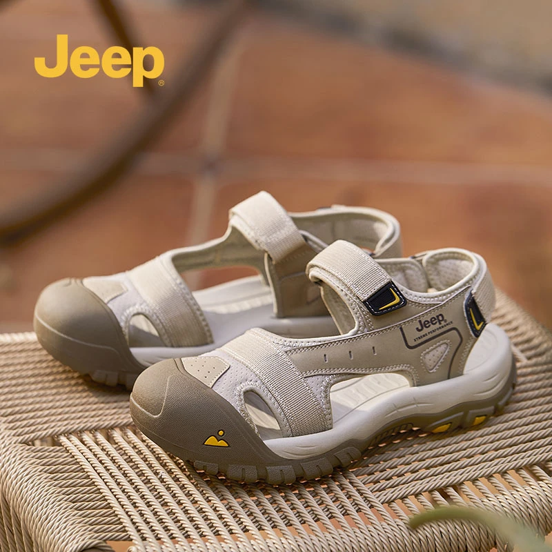 Jeep吉普溯溪凉鞋男2025新款夏季外穿防滑包头运动户外涉水沙滩鞋