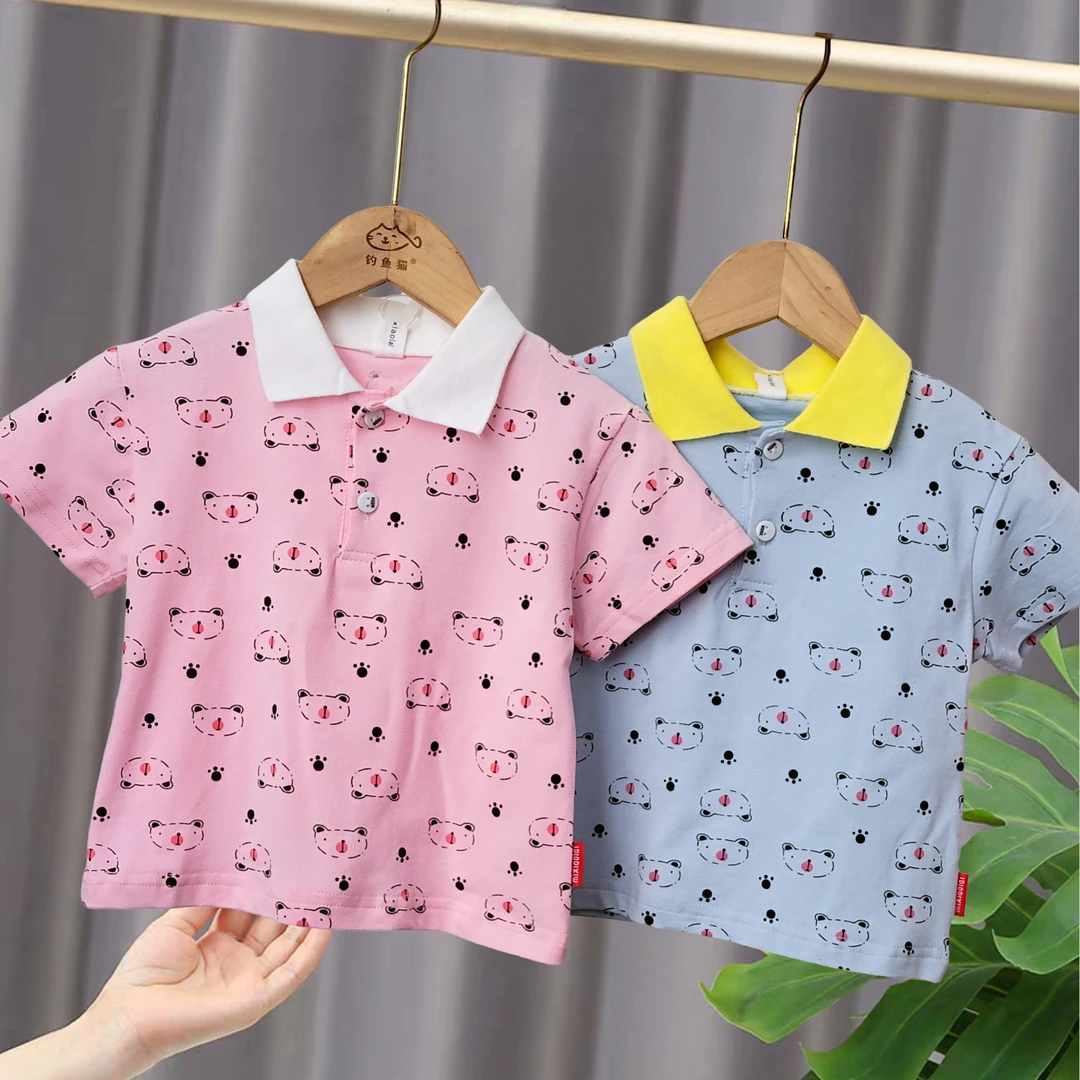 22535男童洋气百搭运动短袖夏季T恤夏款宝宝女童POLO上衣