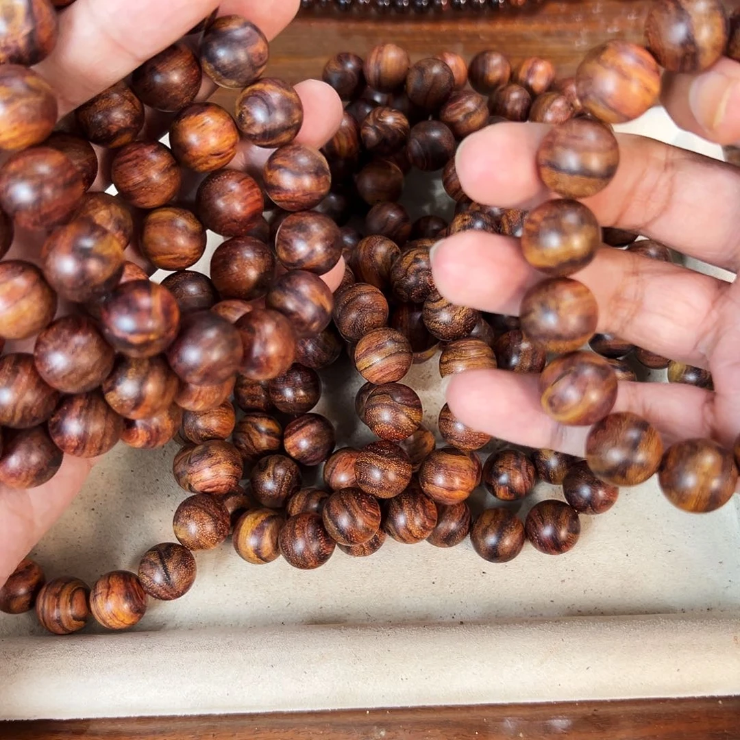 黄花梨/降香黄檀手串/手链15mm圆珠粗抛